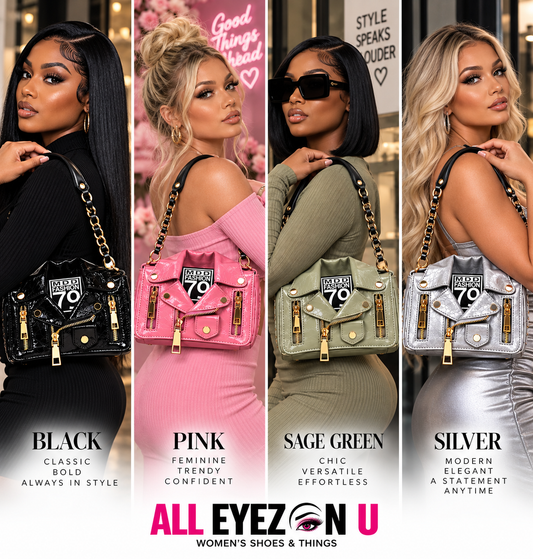 Trendy Moto Jacket Mini Handbag – Chain Strap Purse